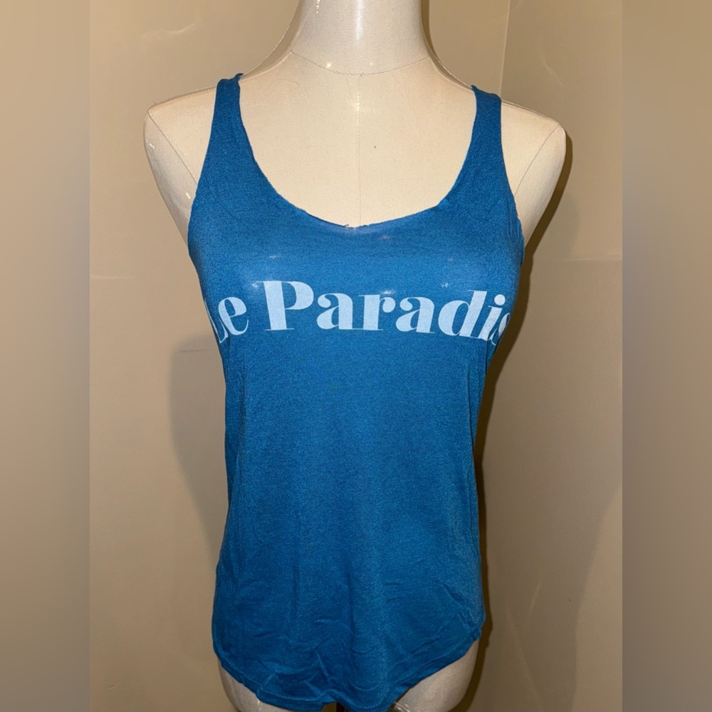 NWOT Roxy Le Paradis Blue Racerback Tank XS